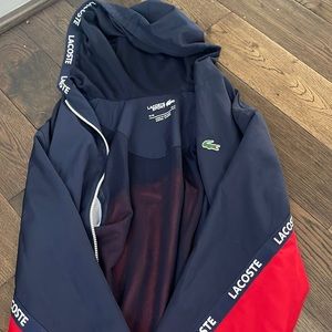 Lacoste lightweight Blue and Red windbreaker mens medium FR50